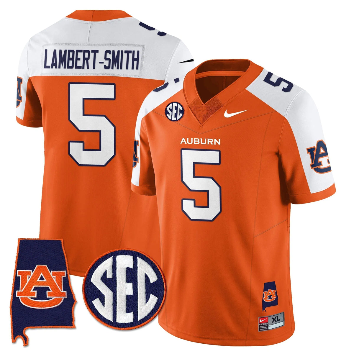 Personalized AT 2026 Alabama Patch Vapor Limited Jersey - Orange Alternate / Lambert-Smith Stitched
