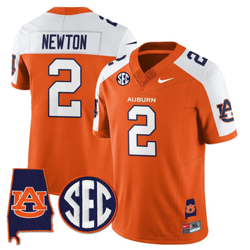 Personalized AT 2026 Alabama Patch Vapor Limited Jersey - Orange Alternate / Cam Newton Stitched