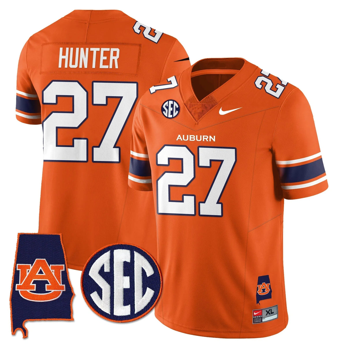 Personalized AT 2026 Alabama Patch Vapor Limited Jersey - Orange / Jarquez Hunter Stitched