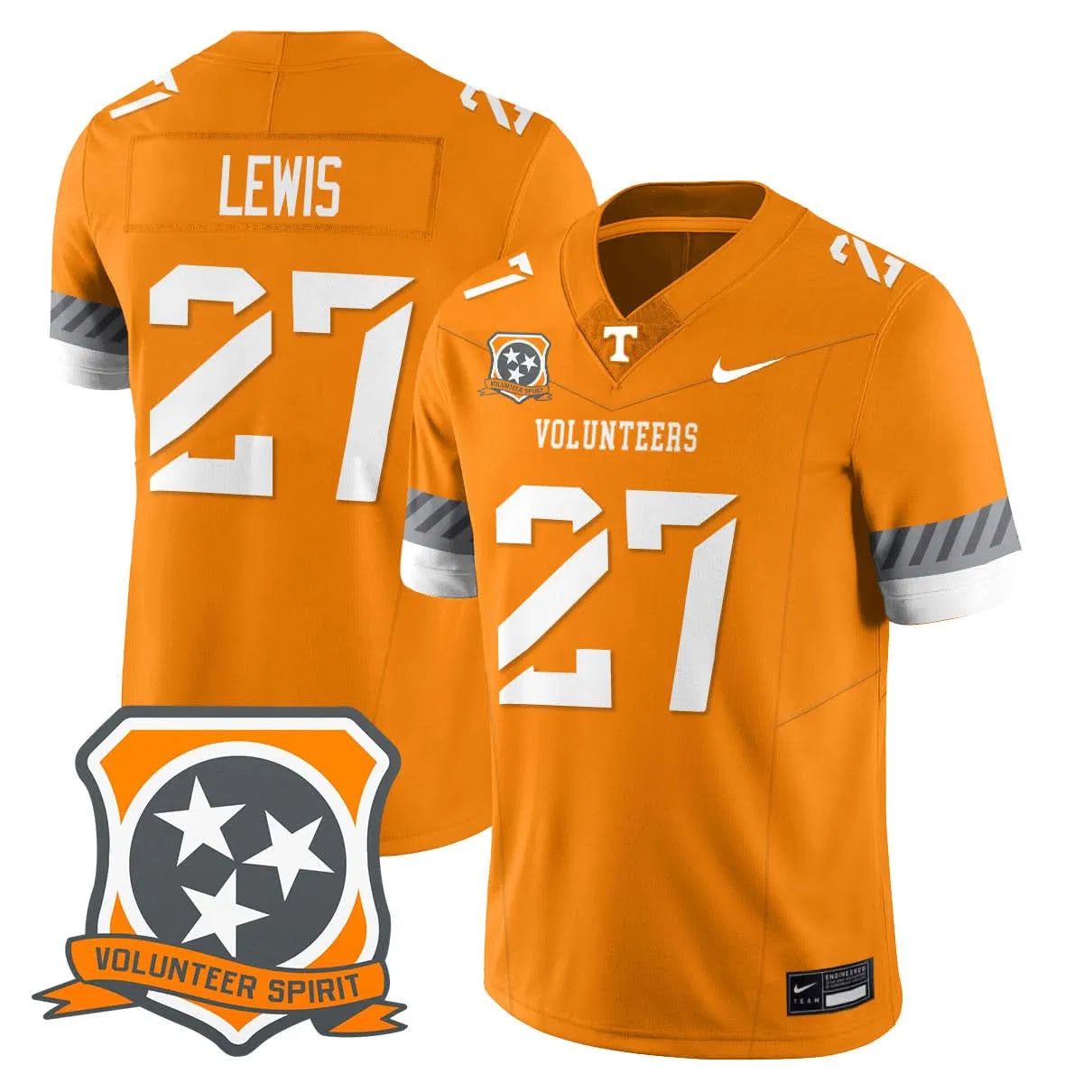 Personalized TV Football 2026 Spirit Limited Jersey - Orange / Peyton Lewis Stitched