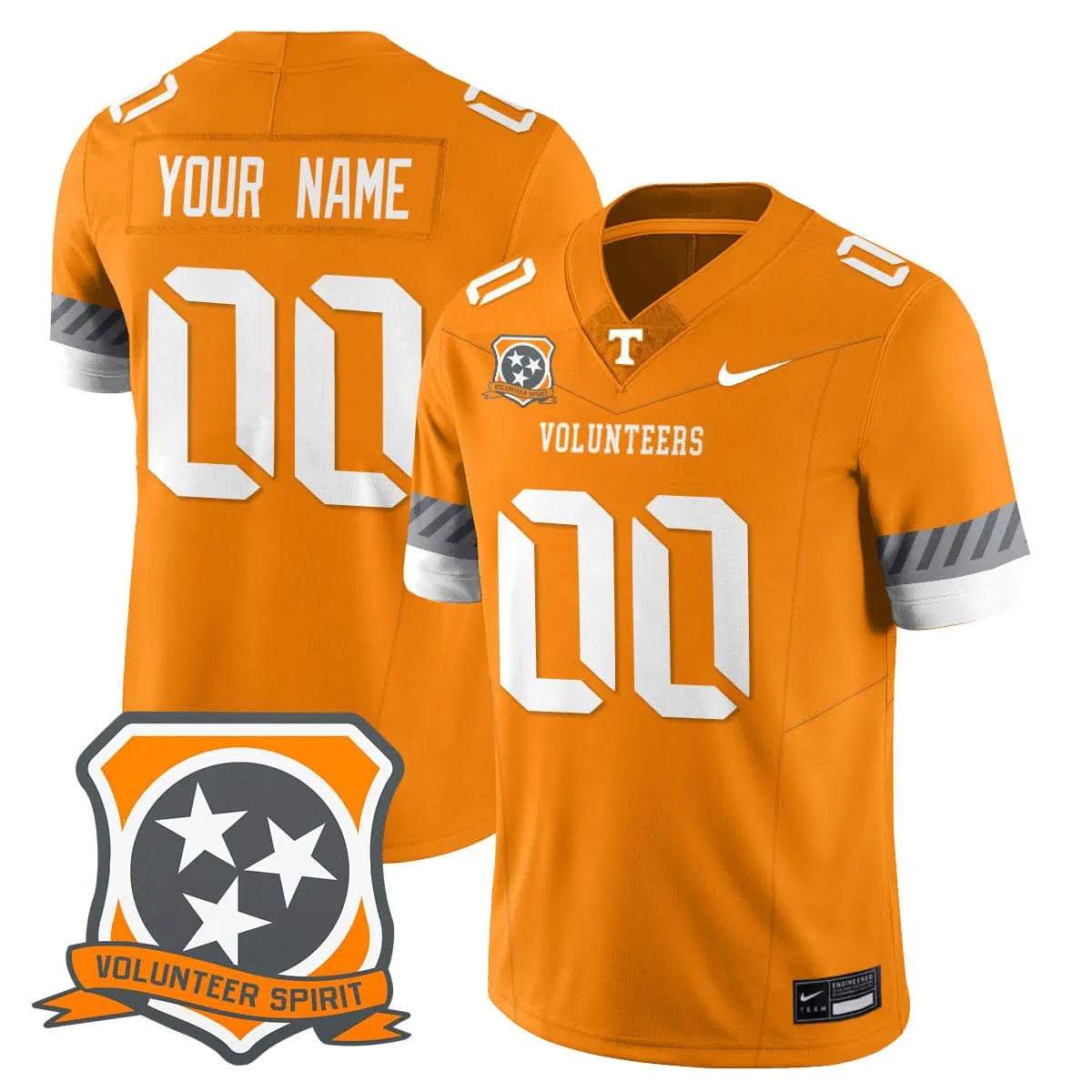 Personalized TV Football 2026 Spirit Limited Custom Jersey - Orange Stitched