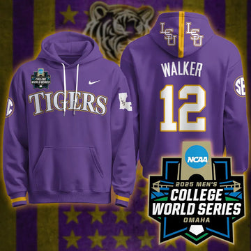 Personalized LSU 2026 World Series Limited Hoodie - Stitched - Purple / Todd Walker Stitched