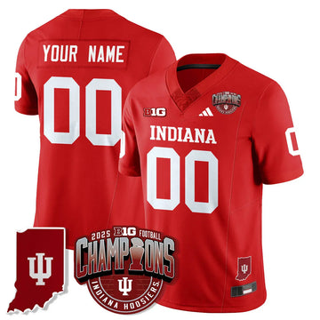 Personalized IND Vapor Limited Football Custom Jersey - Big 10 Champions - Stitched - Red Stitched