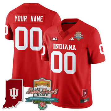 Personalized IND Vapor Limited Football Custom Jersey - Rose Bowl 112th - Red Stitched