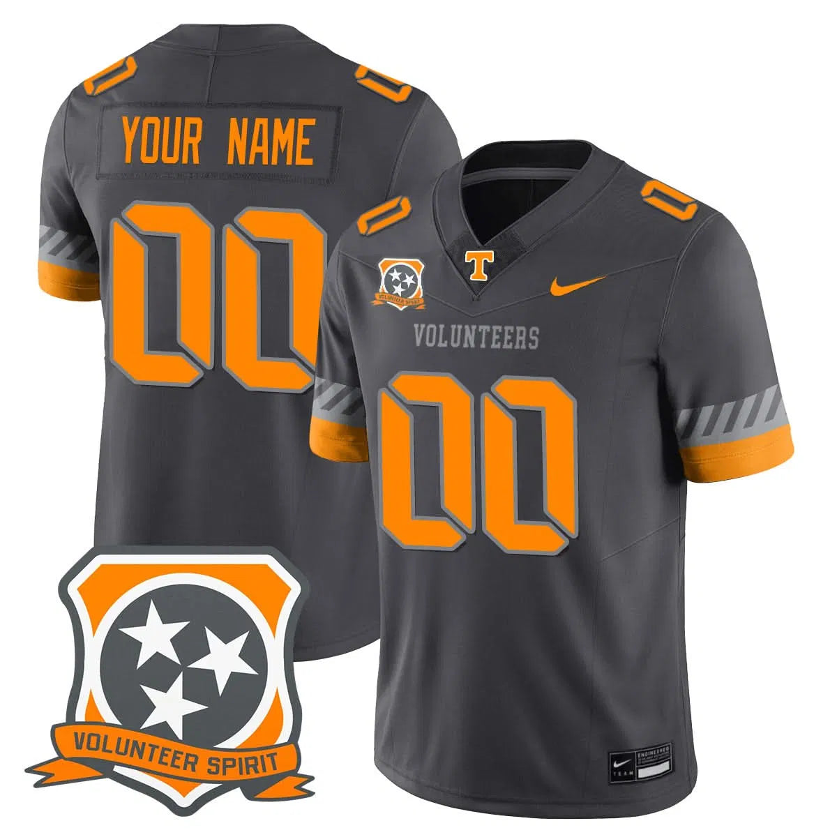 Personalized TV Football 2026 Spirit Limited Custom Jersey - Smokey Grey Stitched