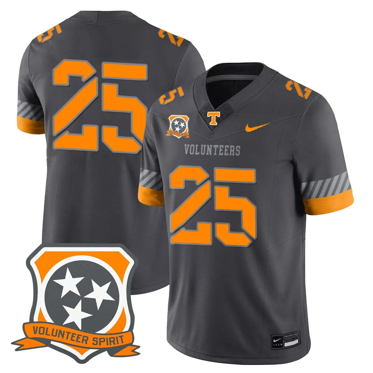 Personalized TV Football 2026 Spirit Limited Jersey - Smokey Grey / Tennessee Stitched