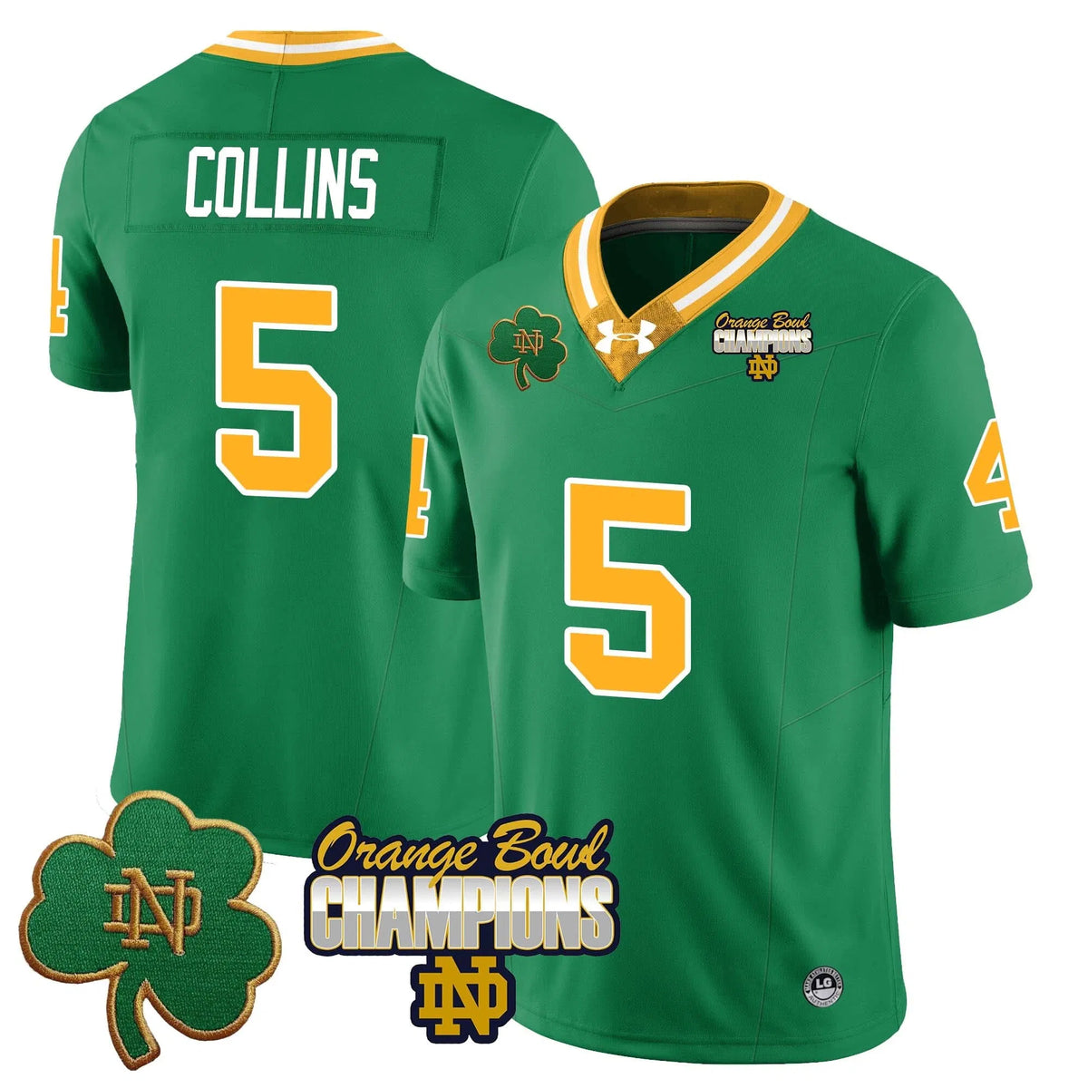 Personalized NDFI 2026 Orange Bowl Champions Jersey - Throwback / Beaux Collins Stitched