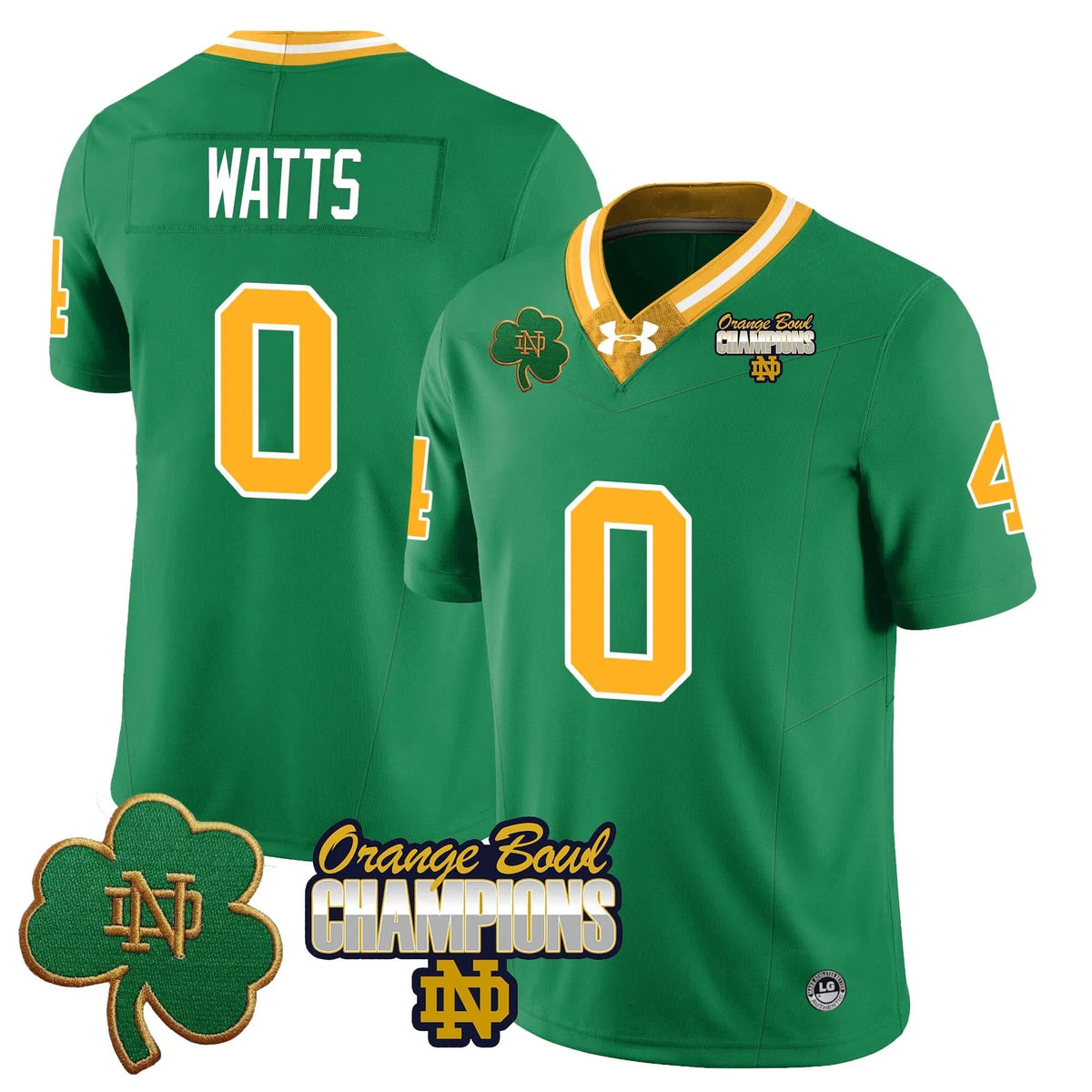 Personalized NDFI 2026 Orange Bowl Champions Jersey - Throwback / Xavier Watts Stitched