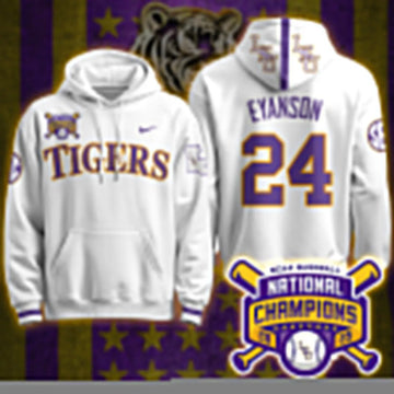 Personalized LSU 2026 World Series Champions Limited Hoodie - Stitched - White / Anthony Eyanson Stitched