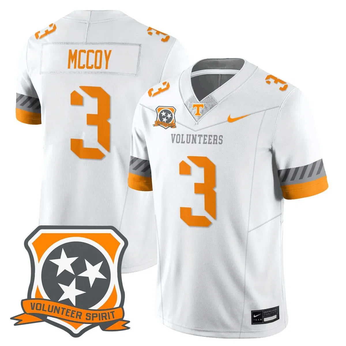 Personalized TV Football 2026 Spirit Limited Jersey - White / Jermod McCoy Stitched