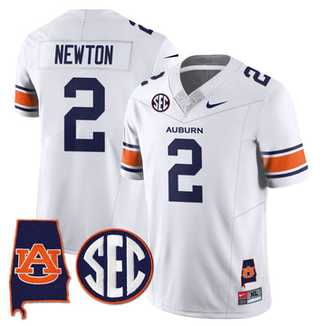 Personalized AT 2026 Alabama Patch Vapor Limited Jersey - White / Cam Newton Stitched