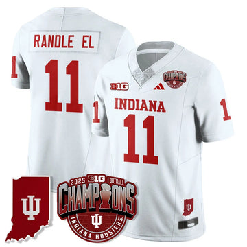 Personalized IND Vapor Limited Football Jersey - Big 10 Champions - White / Randle El - 11 Stitched