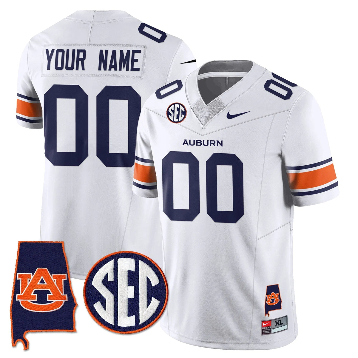Personalized AT 2026 Alabama Patch Vapor Limited Custom Jersey - White Stitched