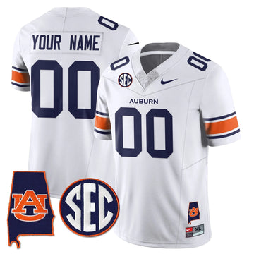 Personalized AT 2026 Alabama Patch Vapor Limited Custom Jersey - White Stitched