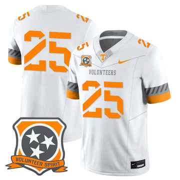 Personalized TV Football 2026 Spirit Limited Jersey - White / Tennessee Stitched