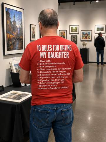 10 Rules for Dating My Daughter Shirt – Funny Protective Dad T-Shirt, Father’s Day Gift