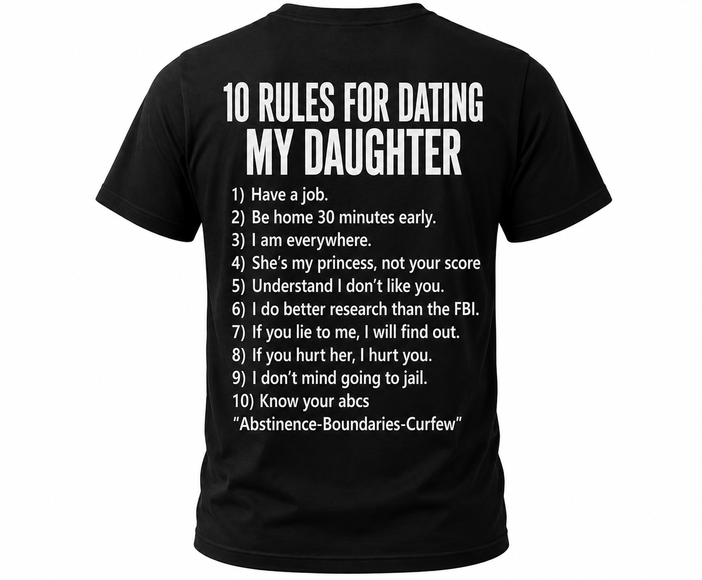 10 Rules for Dating My Daughter Shirt – Funny Protective Dad T-Shirt, Father’s Day Gift