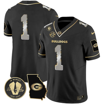 Personalized GB 2026 Vapor Jersey V3 - Georgia Map - Black Limited / #1 Team Stitched