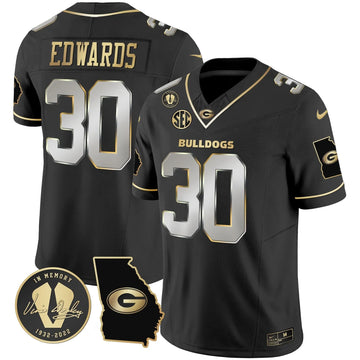 Personalized GB 2026 Vapor Jersey V3 - Georgia Map - Black Limited / Daijun Edwards Stitched