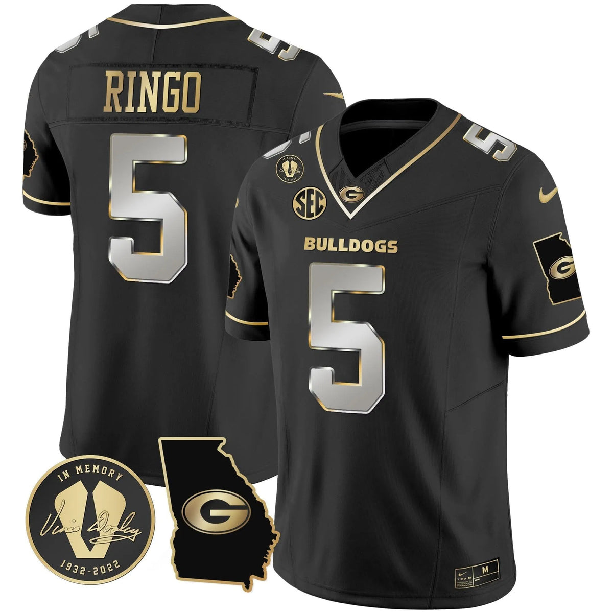 Personalized GB 2026 Vapor Jersey V3 - Georgia Map - Black Limited / Kelee Ringo Stitched