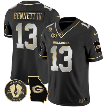 Personalized GB 2026 Vapor Jersey V3 - Georgia Map - Black Limited / Stetson Bennett Stitched