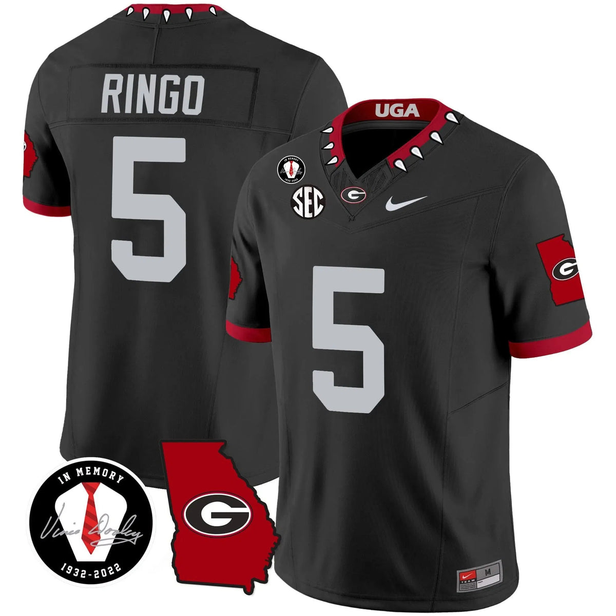 Personalized GB 2026 Vapor Jersey V3 - Georgia Map - Black / Kelee Ringo Stitched