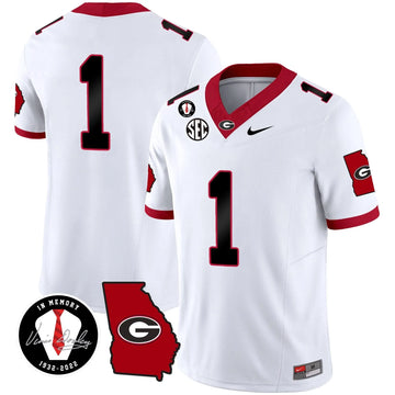 Personalized GB 2026 Vapor Jersey V3 - Georgia Map - White / #1 Team Stitched