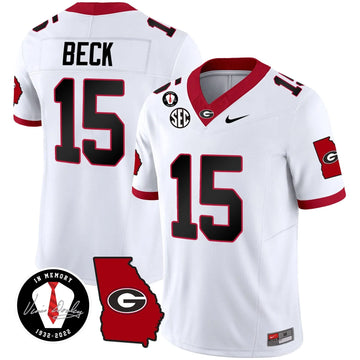 Personalized GB 2026 Vapor Jersey V3 - Georgia Map - White / Carson Beck Stitched