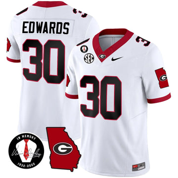 Personalized GB 2026 Vapor Jersey V3 - Georgia Map - White / Daijun Edwards Stitched