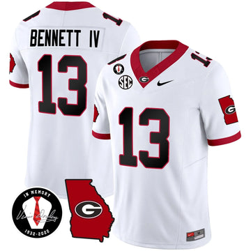 Personalized GB 2026 Vapor Jersey V3 - Georgia Map - White / Stetson Bennett Stitched