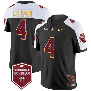 Personalized FSS Gold Trim Vapor Jersey - Black Alternate / Keon Coleman Stitched
