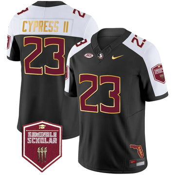Personalized FSS Gold Trim Vapor Jersey - Black Alternate / Fentrell Cypress II Stitched