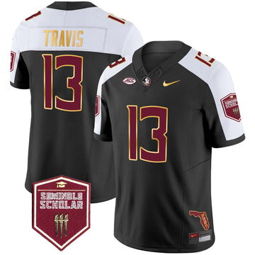Personalized FSS Gold Trim Vapor Jersey - Black Alternate / Jordan Travis Stitched