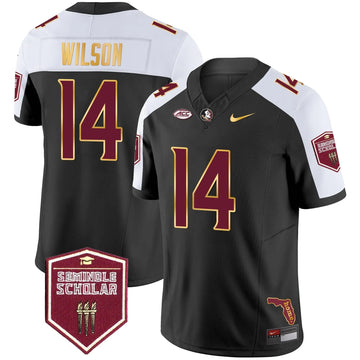 Personalized FSS Gold Trim Vapor Jersey - Black Alternate / Johnny Wilson Stitched