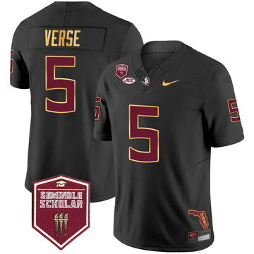 Personalized FSS Gold Trim Vapor Jersey - Black / Jared Verse Stitched