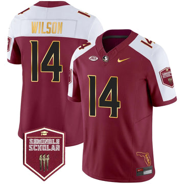 Personalized FSS Gold Trim Vapor Jersey - Garnet Alternate / Johnny Wilson Stitched