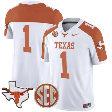 Personalized TL State Map & SEC Patch Vapor Jersey V2 - Inverted / #1 Team Stitched