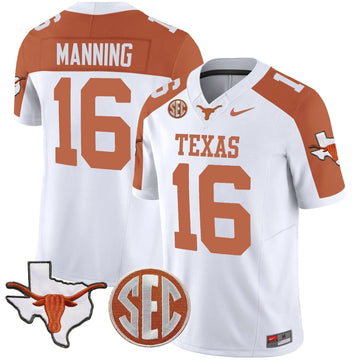 Personalized TL State Map & SEC Patch Vapor Jersey V2 - Inverted / Arch Manning Stitched
