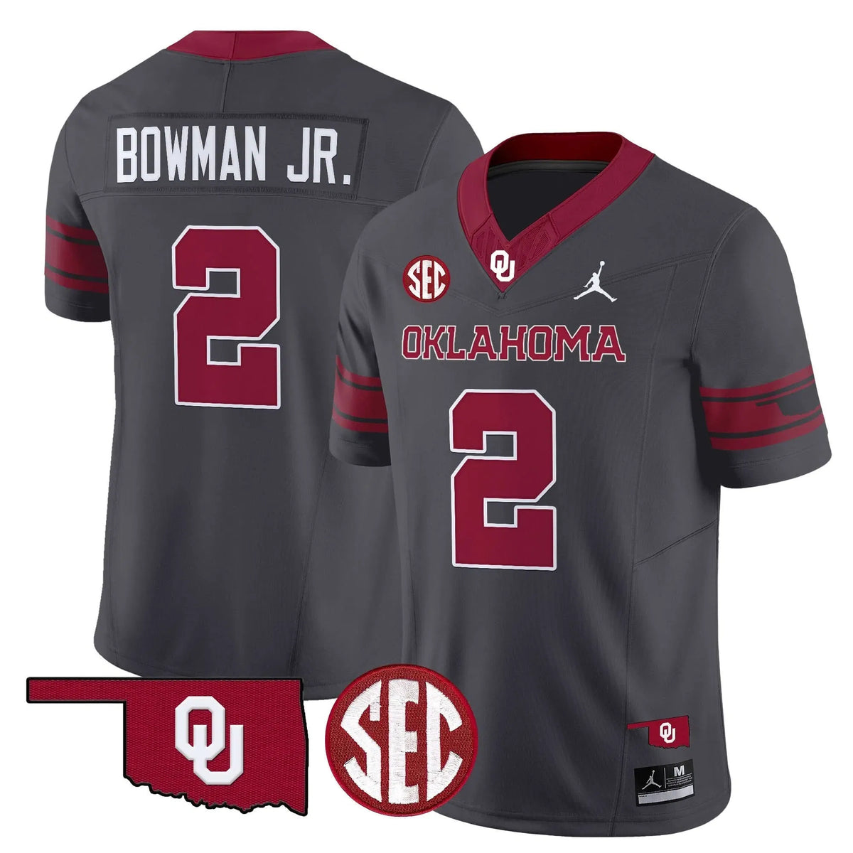Personalized OS 2026 Vapor Limited Jersey - SEC Patch - Anthracite / Billy Bowman Jr. Stitched