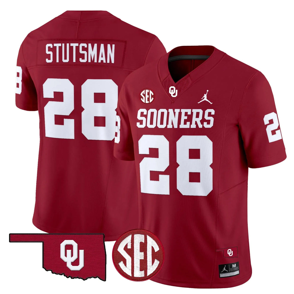 Personalized OS 2026 Vapor Limited Jersey - SEC Patch - Crimson / Danny Stutsman Stitched