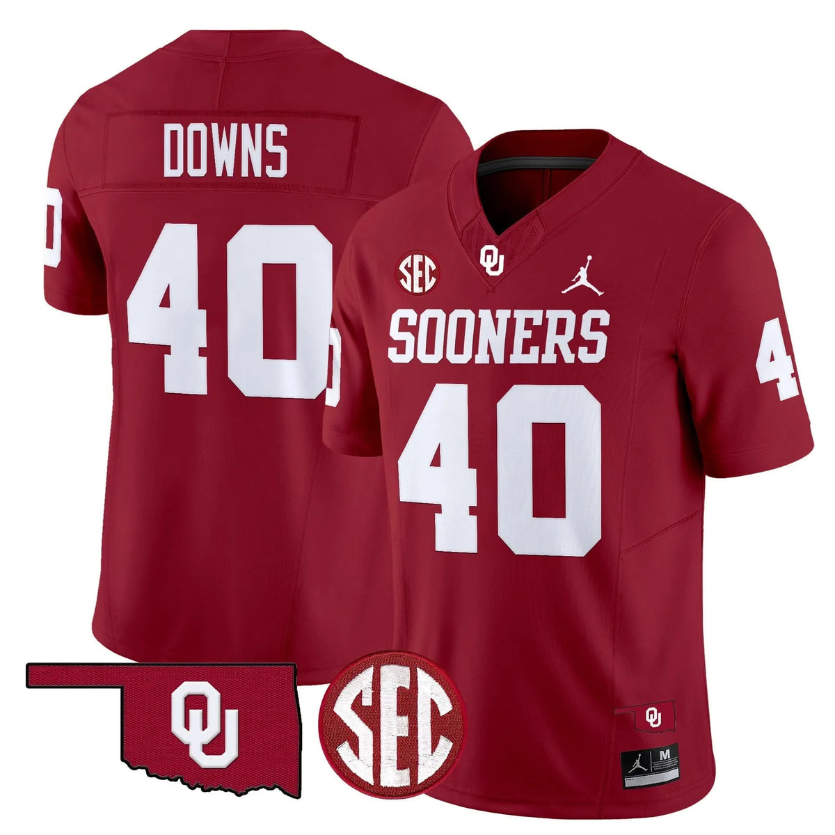 Personalized OS 2026 Vapor Limited Jersey - SEC Patch - Crimson / Ethan Downs Stitched