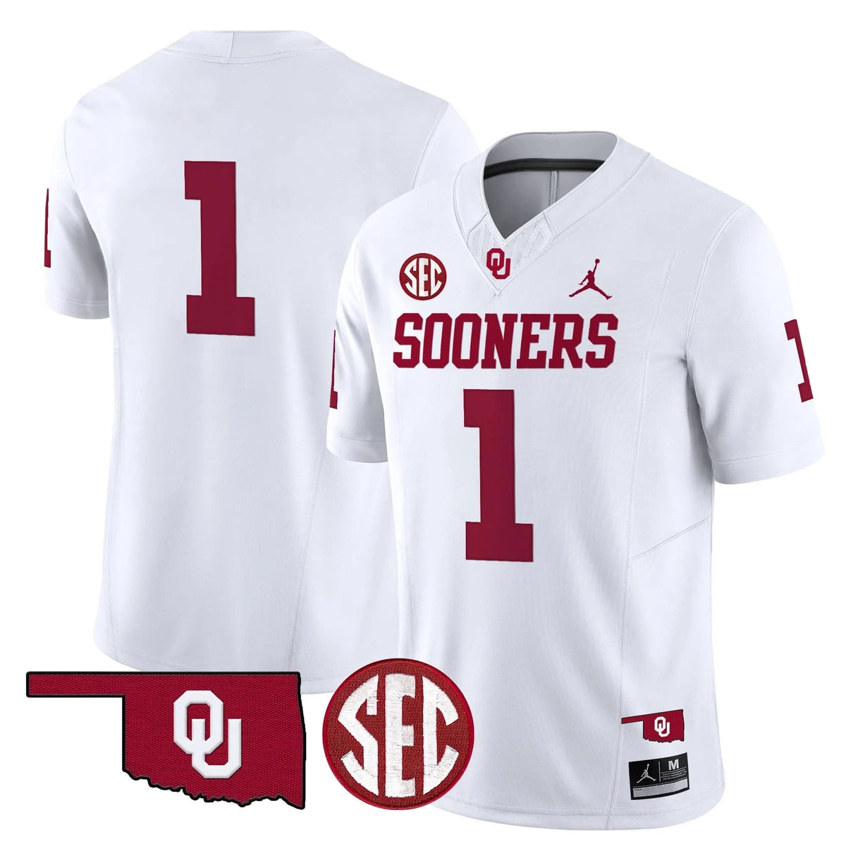 Personalized OS 2026 Vapor Limited Jersey - SEC Patch - White / Team Stitched