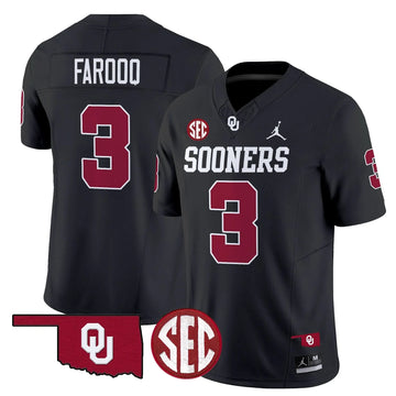 Personalized OS 2026 Vapor Limited Jersey - SEC Patch - Black / Jalil Farooq Stitched