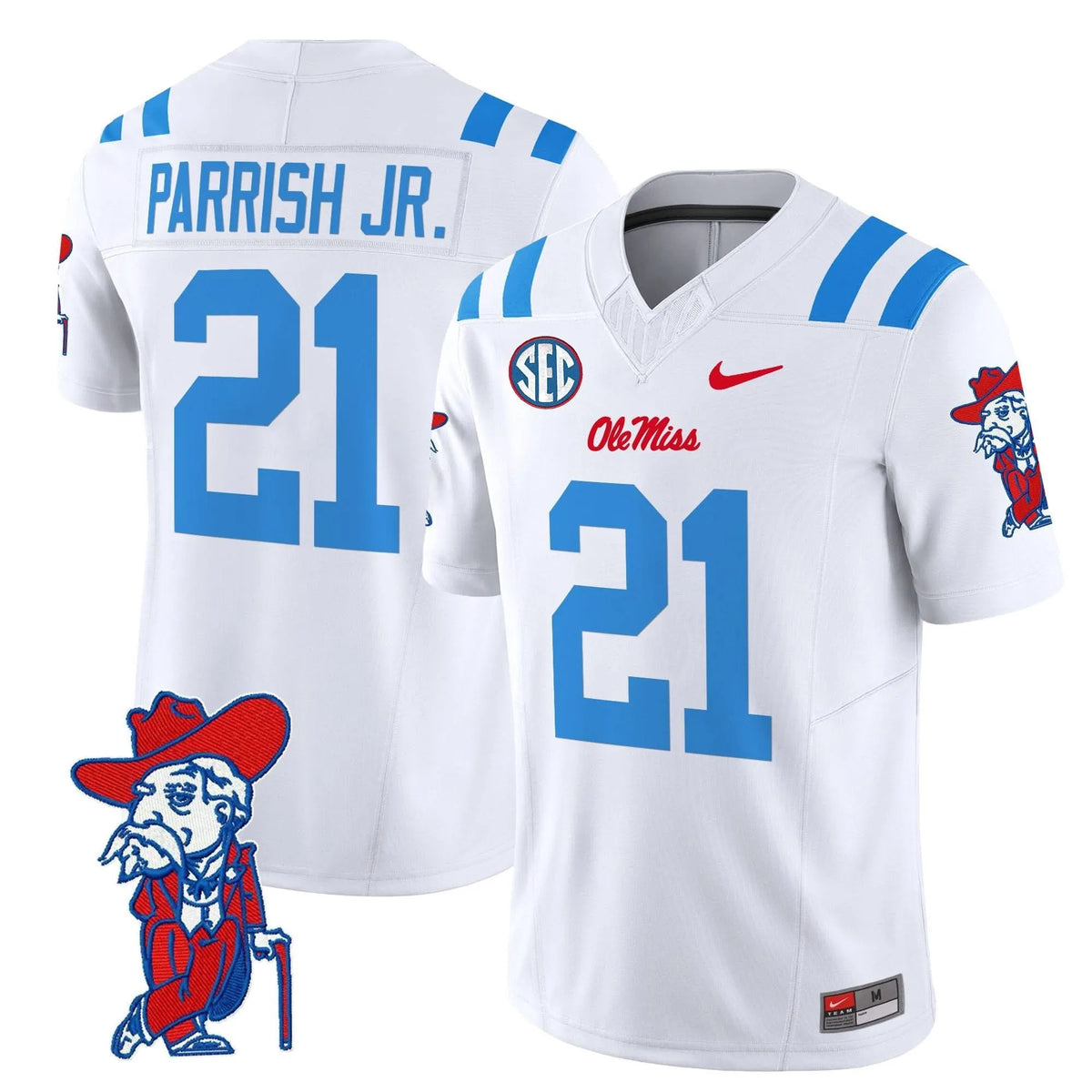 Personalized OMB 2026 Vapor Limited Jersey V2 - White Limited / Henry Parrish Jr. Stitched