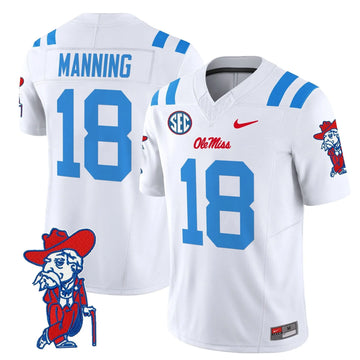 Personalized OMB 2026 Vapor Limited Jersey V2 - White Limited / Archie Manning Stitched