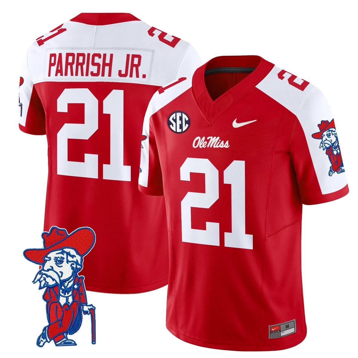 Personalized OMB 2026 Vapor Limited Jersey V2 - Red Alternate / Henry Parrish Jr. Stitched
