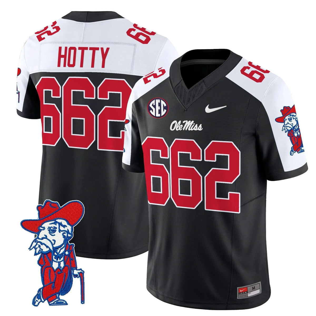 Personalized OMB 2026 Vapor Limited Jersey V2 - Black Alternate / Hotty 662 Stitched