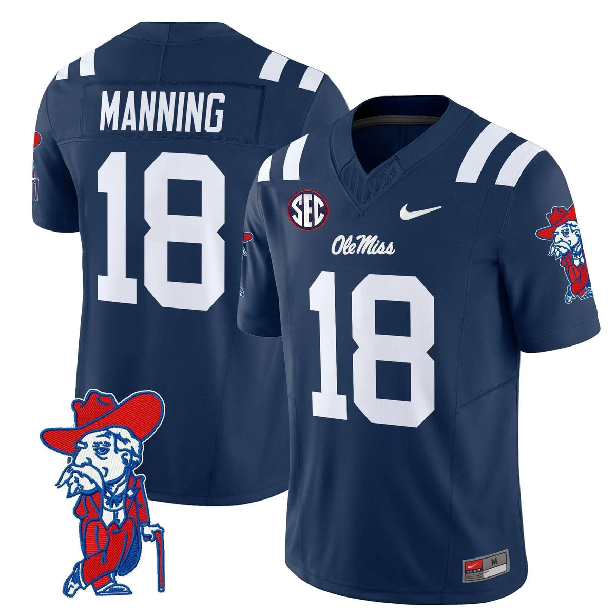 Personalized OMB 2026 Vapor Limited Jersey V2 - Navy / Archie Manning Stitched