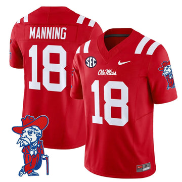 Personalized OMB 2026 Vapor Limited Jersey V2 - Red / Archie Manning Stitched