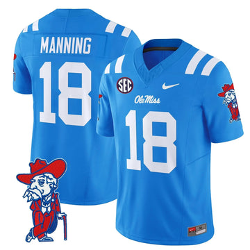 Personalized OMB 2026 Vapor Limited Jersey V2 - Powder Blue / Archie Manning Stitched